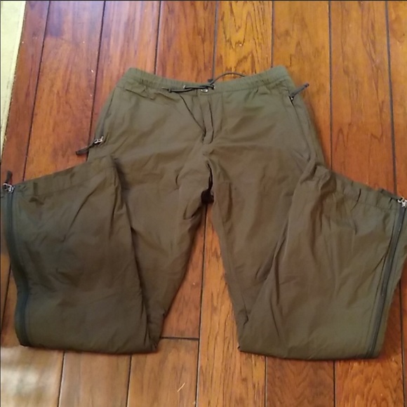 Banana Repub Snow Pants for boots Khaki Green Sz 6 FLEECE LINED - Picture 1 of 8